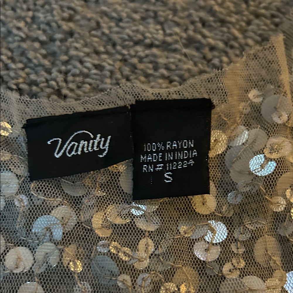 Vanity Sequin Tank Top - Silver and Gold - Picture 2 of 5